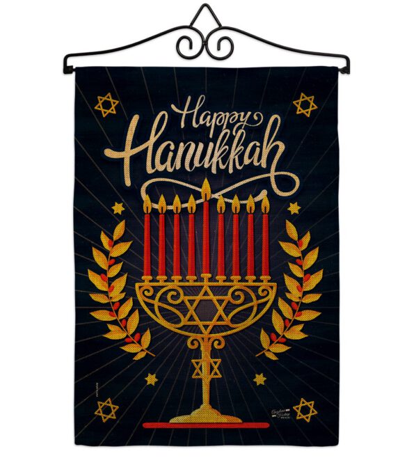 Happy Hanukkah - Hanukkah Winter Vertical Impressions Decorative Flags HG137327 Made In USA - Image 13