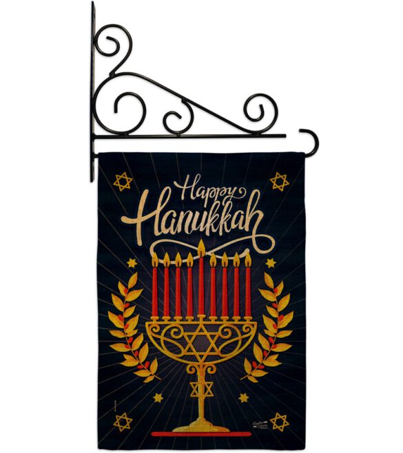 Happy Hanukkah - Hanukkah Winter Vertical Impressions Decorative Flags HG137327 Made In USA - Image 14