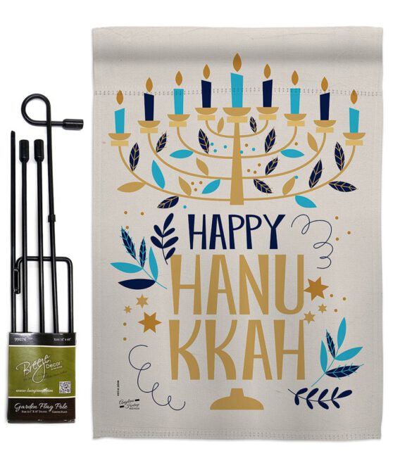Happy Hanukkah - Hanukkah Winter Vertical Impressions Decorative Flags HG137328 Made In USA - Image 4