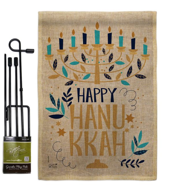 Happy Hanukkah - Hanukkah Winter Vertical Impressions Decorative Flags HG137328 Made In USA - Image 12