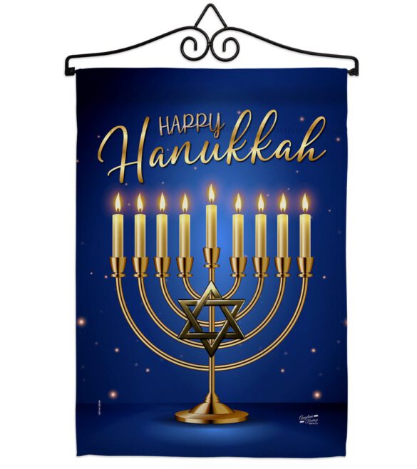 Happy Hanukkah - Hanukkah Winter Vertical Impressions Decorative Flags HG137329 Made In USA - Image 7