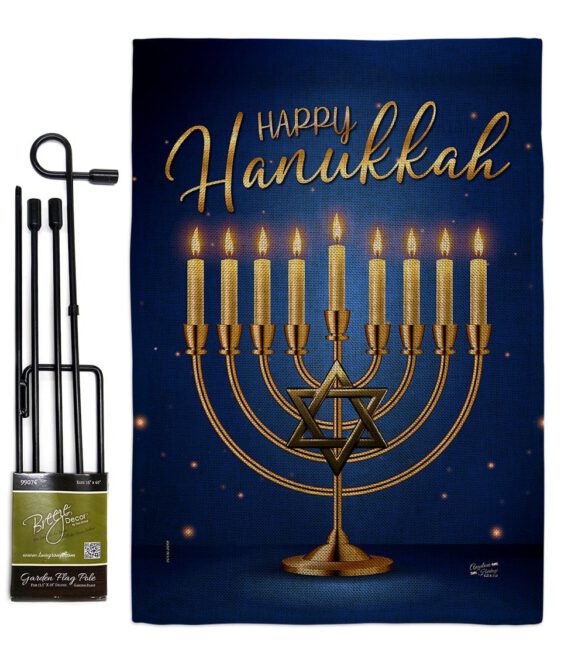 Happy Hanukkah - Hanukkah Winter Vertical Impressions Decorative Flags HG137329 Made In USA - Image 12