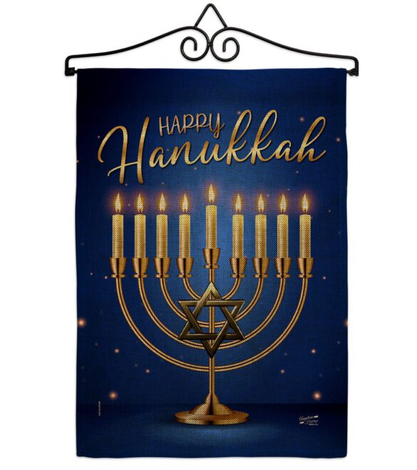 Happy Hanukkah - Hanukkah Winter Vertical Impressions Decorative Flags HG137329 Made In USA - Image 13