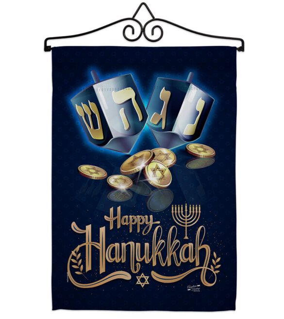 Happy Hanukkah - Hanukkah Winter Vertical Impressions Decorative Flags HG137330 Made In USA - Image 7