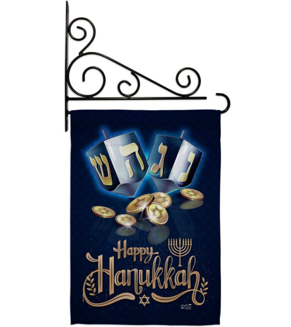 Happy Hanukkah - Hanukkah Winter Vertical Impressions Decorative Flags HG137330 Made In USA - Image 8
