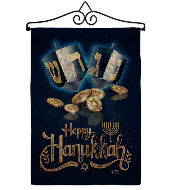 Happy Hanukkah - Hanukkah Winter Vertical Impressions Decorative Flags HG137330 Made In USA - Image 13