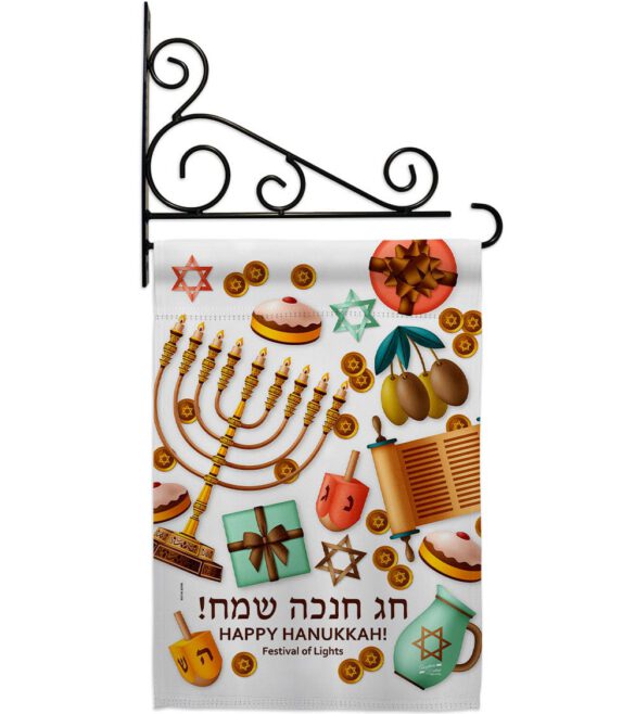 Festival of Lights - Hanukkah Winter Vertical Impressions Decorative Flags HG137376 Made In USA - Image 8
