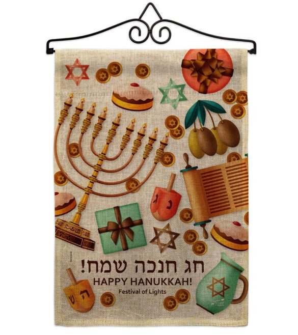 Festival of Lights - Hanukkah Winter Vertical Impressions Decorative Flags HG137376 Made In USA - Image 17