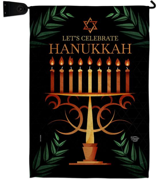 Celebrate Hanukkah - Hanukkah Winter Vertical Impressions Decorative Flags HG190011 Made In USA - Image 9