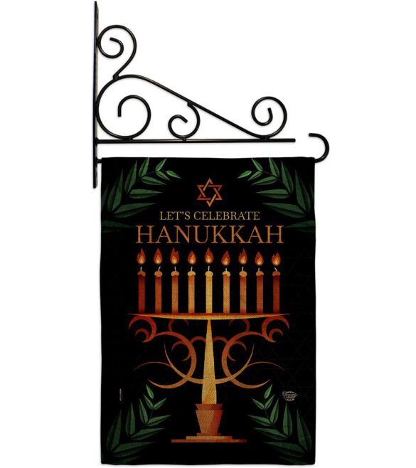 Celebrate Hanukkah - Hanukkah Winter Vertical Impressions Decorative Flags HG190011 Made In USA - Image 20