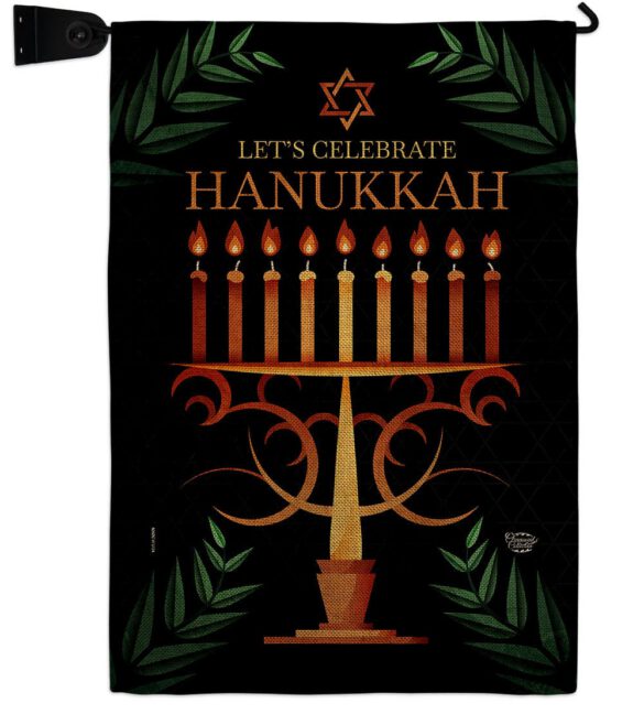 Celebrate Hanukkah - Hanukkah Winter Vertical Impressions Decorative Flags HG190011 Made In USA - Image 21