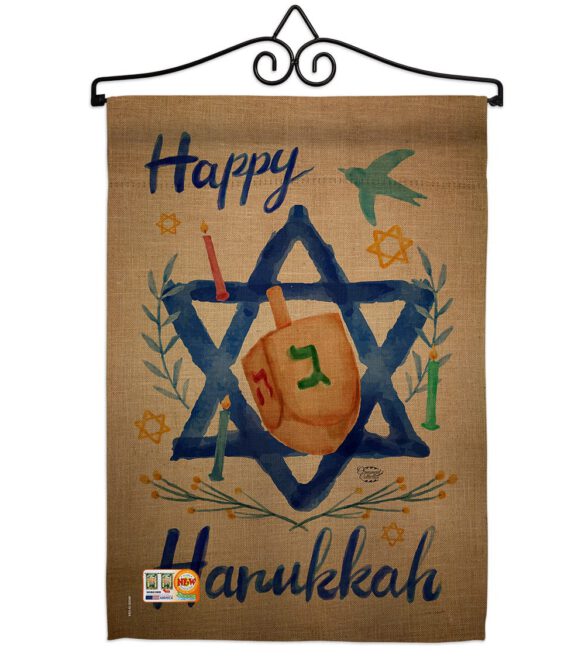 Happy Hanukkah - Hanukkah Winter Vertical Impressions Decorative Flags HG191077 Made In USA - Image 7