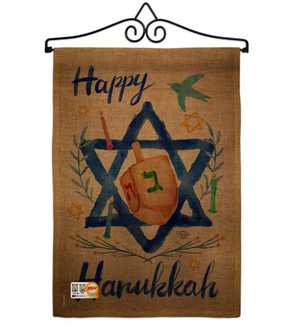 Happy Hanukkah - Hanukkah Winter Vertical Impressions Decorative Flags HG191077 Made In USA - Image 10