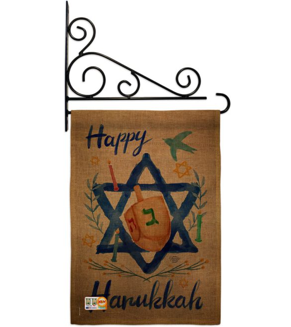 Happy Hanukkah - Hanukkah Winter Vertical Impressions Decorative Flags HG191077 Made In USA - Image 12
