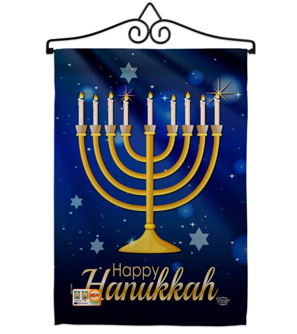 Happy Hunukkah - Hanukkah Winter Vertical Impressions Decorative Flags HG192143 Made In USA - Image 7