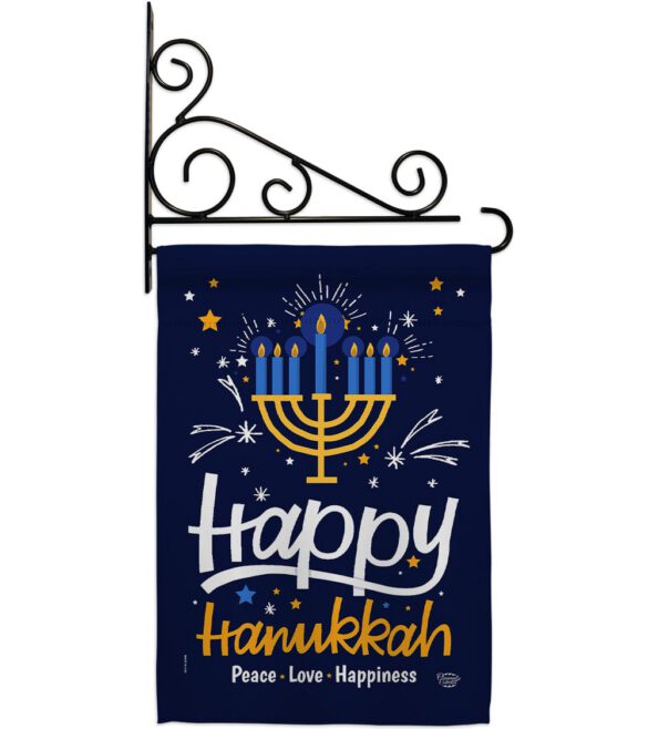 Happy Hanukkah - Hanukkah Winter Vertical Impressions Decorative Flags HG192314 Made In USA - Image 8