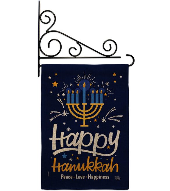 Happy Hanukkah - Hanukkah Winter Vertical Impressions Decorative Flags HG192314 Made In USA - Image 14