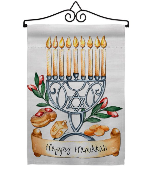 Happy Hanukkah - Hanukkah Winter Vertical Impressions Decorative Flags HG192316 Made In USA - Image 7