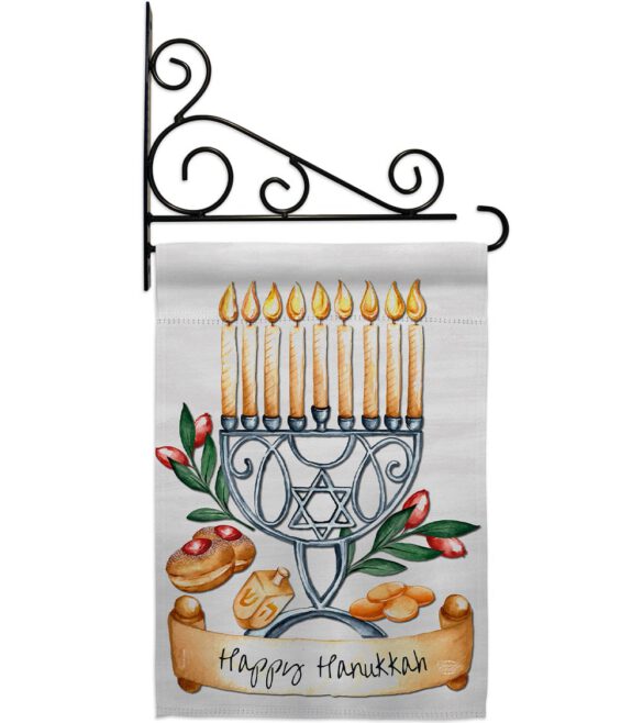 Happy Hanukkah - Hanukkah Winter Vertical Impressions Decorative Flags HG192316 Made In USA - Image 8