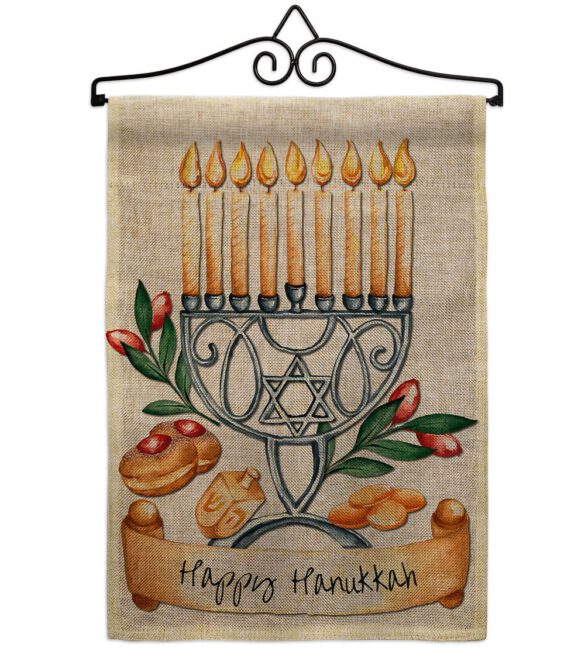 Happy Hanukkah - Hanukkah Winter Vertical Impressions Decorative Flags HG192316 Made In USA - Image 13