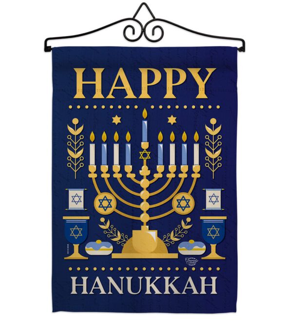 Happy Hanukkah - Hanukkah Winter Vertical Impressions Decorative Flags HG192317 Made In USA - Image 7