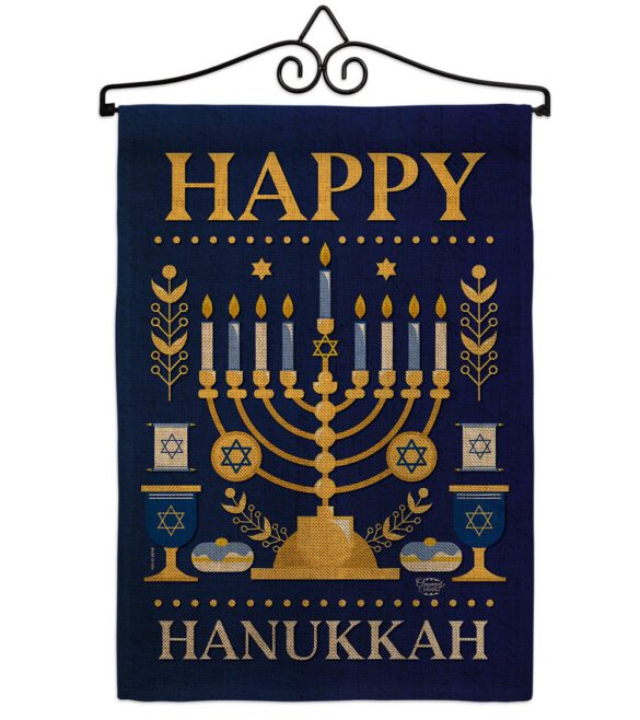 Happy Hanukkah - Hanukkah Winter Vertical Impressions Decorative Flags HG192317 Made In USA - Image 13