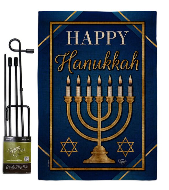 Happy Hanukkah - Hanukkah Winter Vertical Impressions Decorative Flags HG192319 Made In USA - Image 12