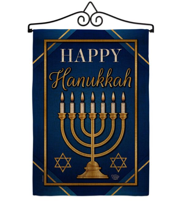 Happy Hanukkah - Hanukkah Winter Vertical Impressions Decorative Flags HG192319 Made In USA - Image 13