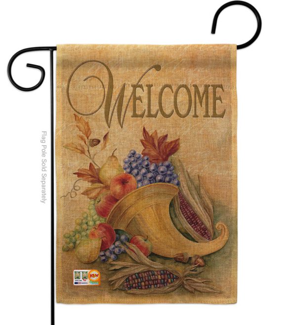 Autumn Cornucopia - Harvest & Autumn Fall Vertical Impressions Decorative Flags HG113042 Made In USA - Image 9