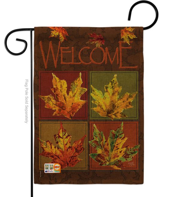 Fall Leaves Collage - Harvest & Autumn Fall Vertical Impressions Decorative Flags HG113048 Made In USA - Image 8