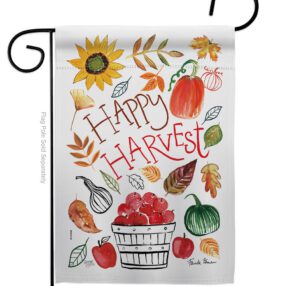 Happy Harvest - Harvest & Autumn Fall Vertical Impressions Decorative Flags HG113073 Made In USA