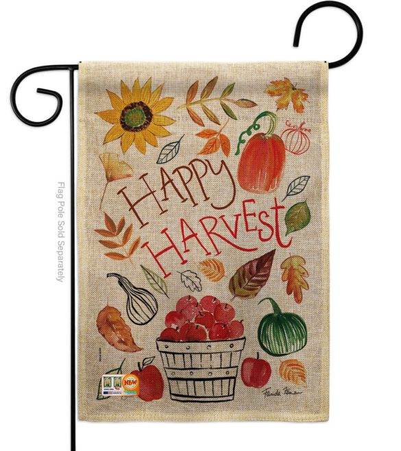 Happy Harvest - Harvest & Autumn Fall Vertical Impressions Decorative Flags HG113073 Made In USA - Image 8