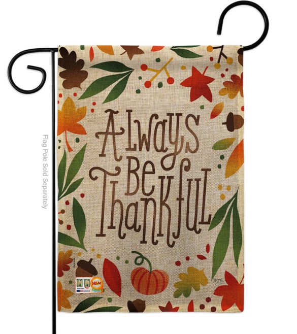 Always Be Thankful - Harvest & Autumn Fall Vertical Impressions Decorative Flags HG113074 Made In USA - Image 9