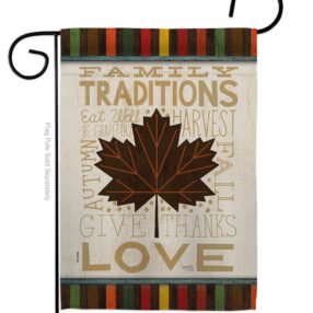 Family Traditions - Harvest & Autumn Fall Vertical Impressions Decorative Flags HG113078 Made In USA