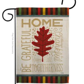 Home Be Grateful - Harvest & Autumn Fall Vertical Impressions Decorative Flags HG113079 Made In USA