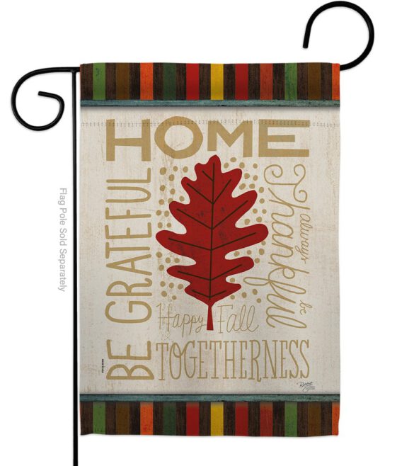 Home Be Grateful - Harvest & Autumn Fall Vertical Impressions Decorative Flags HG113079 Made In USA