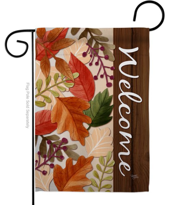Autumn Leaves - Harvest & Autumn Fall Vertical Impressions Decorative Flags HG113082 Made In USA - Image 2