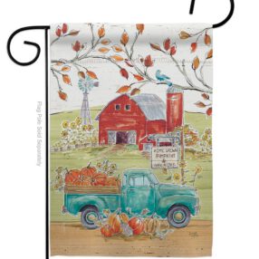 Home Grow Farm - Harvest & Autumn Fall Vertical Impressions Decorative Flags HG113092 Made In USA