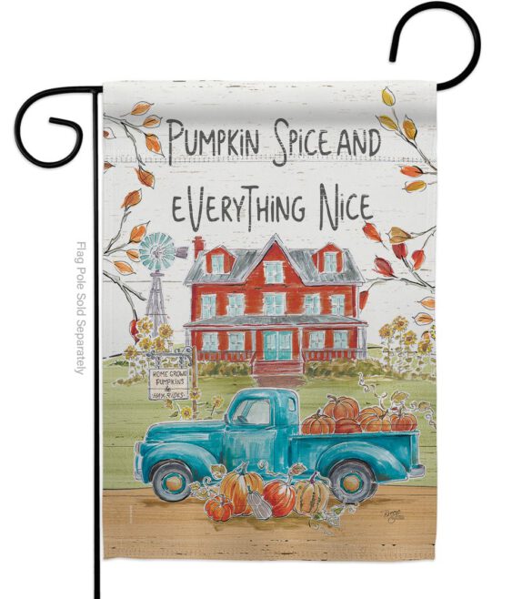Fall Markets - Harvest & Autumn Fall Vertical Impressions Decorative Flags HG113093 Made In USA