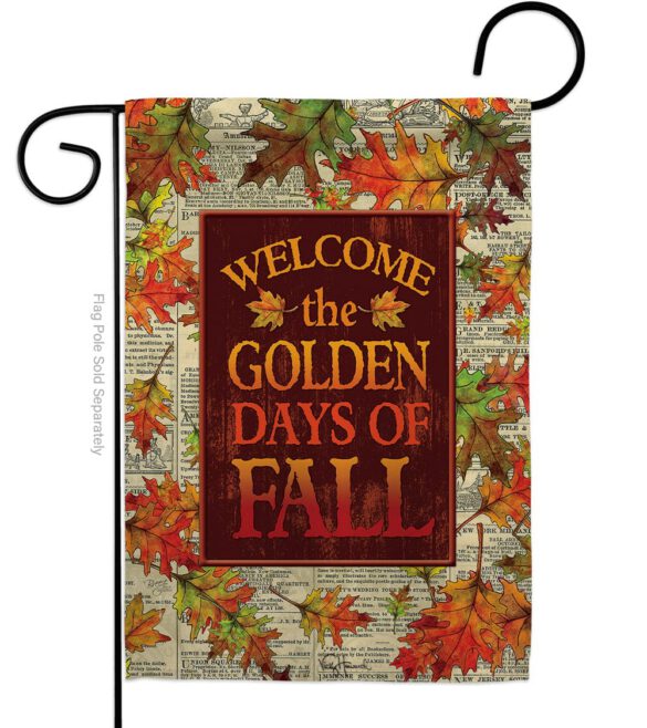 Golden Fall - Harvest & Autumn Fall Vertical Impressions Decorative Flags HG113101 Made In USA