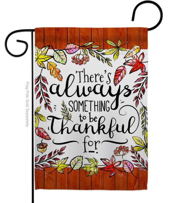 Always Something Thankful - Harvest & Autumn Fall Vertical Impressions Decorative Flags HG113112 Made In USA - Image 2