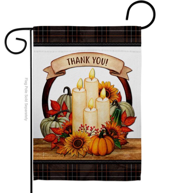 Autumn Candles - Harvest & Autumn Fall Vertical Impressions Decorative Flags HG113114 Made In USA - Image 2
