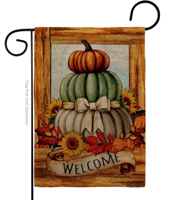 Fall Pumpkin Trio - Harvest & Autumn Fall Vertical Impressions Decorative Flags HG113116 Made In USA - Image 13