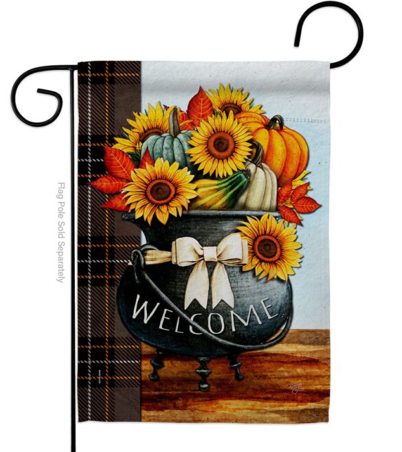 Autumn Fresh Pot - Harvest & Autumn Fall Vertical Impressions Decorative Flags HG113118 Made In USA - Image 2