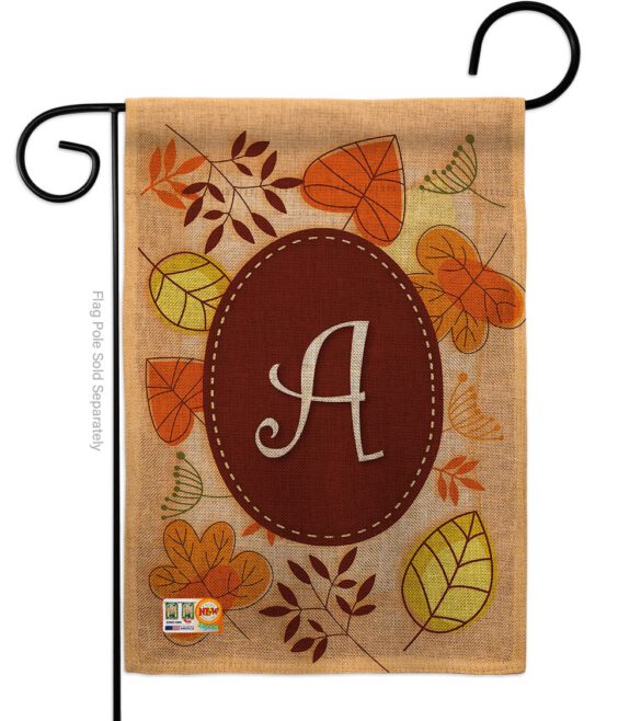 Autumn A Initial - Harvest & Autumn Fall Vertical Impressions Decorative Flags HG130027 Made In USA - Image 9