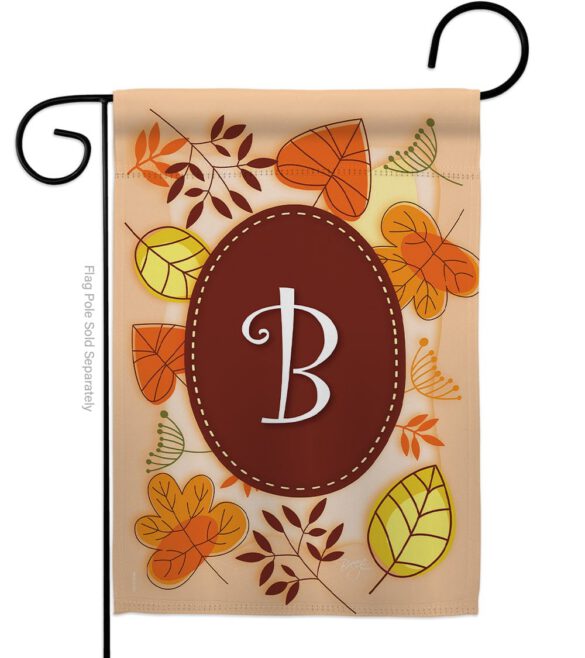 Autumn B Initial - Harvest & Autumn Fall Vertical Impressions Decorative Flags HG130028 Made In USA - Image 2