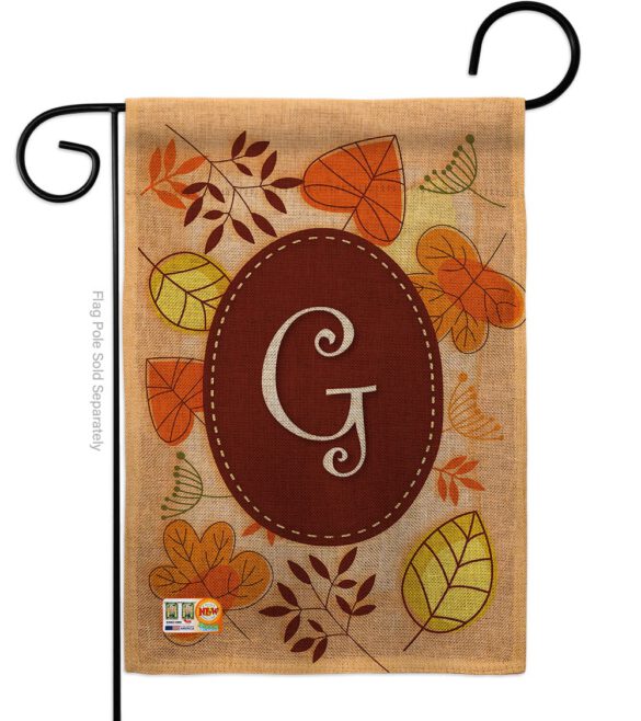 Autumn G Initial - Harvest & Autumn Fall Vertical Impressions Decorative Flags HG130033 Made In USA - Image 9