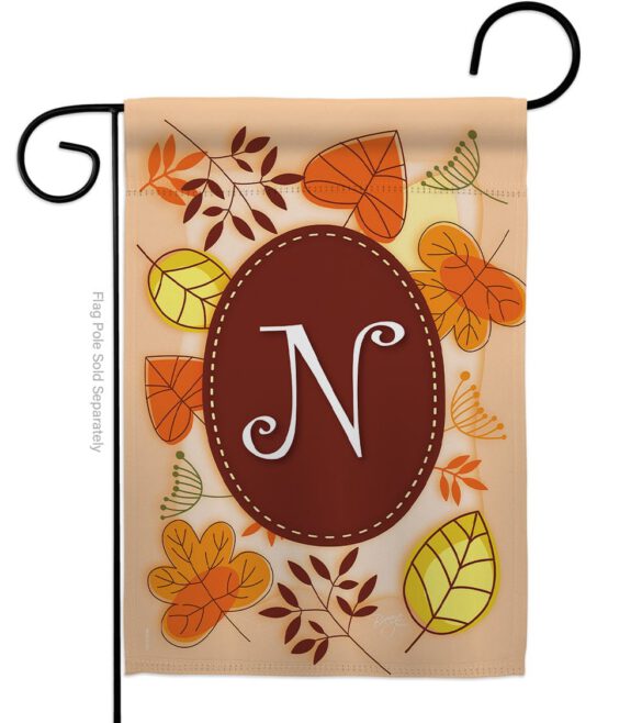 Autumn N Initial - Harvest & Autumn Fall Vertical Impressions Decorative Flags HG130040 Made In USA - Image 2
