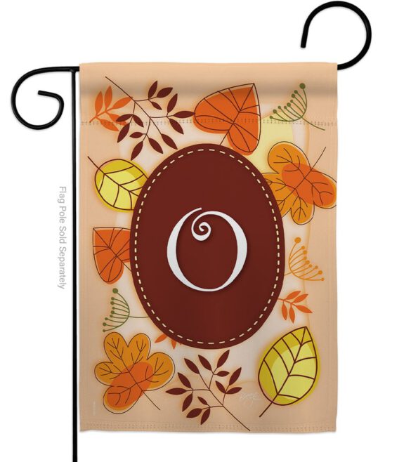 Autumn O Initial - Harvest & Autumn Fall Vertical Impressions Decorative Flags HG130041 Made In USA - Image 2