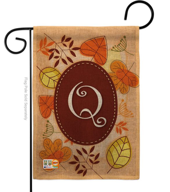 Autumn Q Initial - Harvest & Autumn Fall Vertical Impressions Decorative Flags HG130043 Made In USA - Image 9